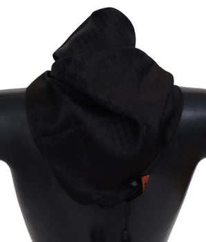 Missoni Elegant Black Wool Scarf with Logo Embroidery Missoni 