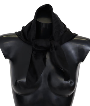 Missoni Elegant Black Wool Scarf with Logo Embroidery Missoni 