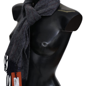 Missoni Elegant Cashmere Patterned Scarf with Logo Embroidery