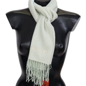 Missoni Elegant White Cashmere Scarf