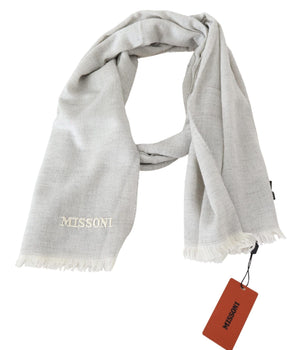 Missoni Elegant Wool Scarf with Signature Embroidery Missoni 