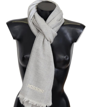 Missoni Elegant Wool Scarf with Signature Embroidery Missoni 