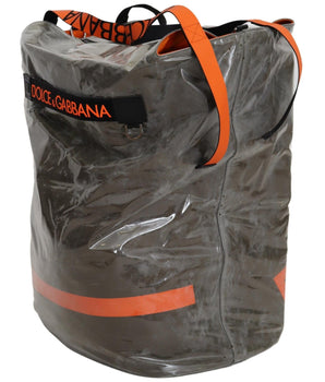 Dolce & Gabbana Cotton Men Large Fabric Green Shopping Tote Bag Dolce & Gabbana 