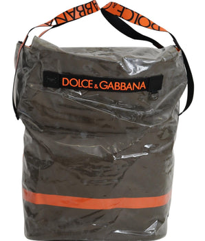 Dolce & Gabbana Cotton Men Large Fabric Green Shopping Tote Bag Dolce & Gabbana 