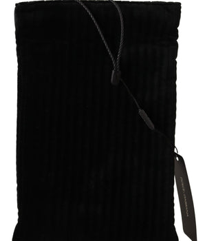 Dolce & Gabbana Elegant Velvet Quilted Glasses Holder Bag Dolce & Gabbana 