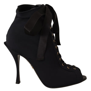 Dolce & Gabbana Elegant Ankle Open Toe Heel Boots