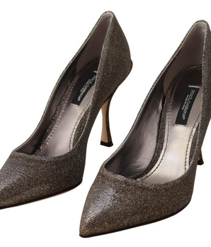 Dolce &amp; Gabbana Zapatos de tacón elegantes plateados clásicos