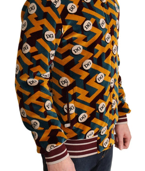 Dolce & Gabbana Elegant Multicolor Zip Sweater Dolce & Gabbana 