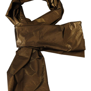 Dolce &amp; Gabbana Elegant Metallic Bronze Scarf