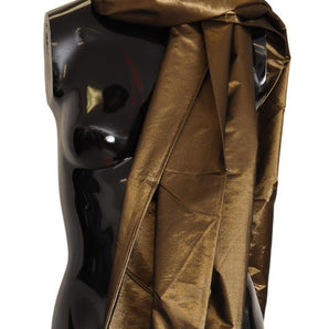 Dolce &amp; Gabbana Elegant Metallic Bronze Scarf