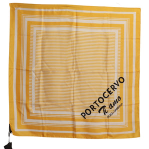 Dolce &amp; Gabbana Elegant Striped Silk Square Scarf