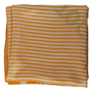 Dolce &amp; Gabbana Elegant Striped Silk Square Scarf