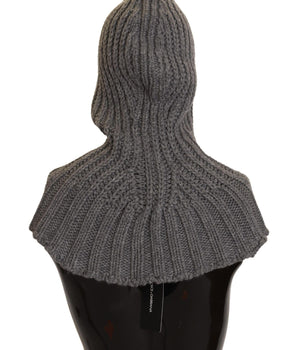 Dolce & Gabbana Gray 100% Cashmere Knitted Wrap One Size Scarf Dolce & Gabbana 