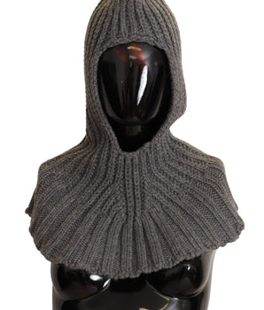 Dolce & Gabbana Gray 100% Cashmere Knitted Wrap One Size Scarf Dolce & Gabbana 