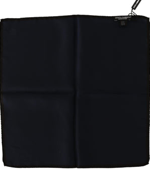 Dolce & Gabbana Elegant Silk Black Pocket Square Handkerchief Dolce & Gabbana 