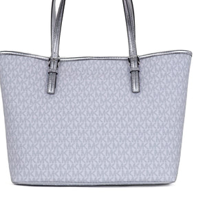 Michael Kors Jet Set Girls Print Medium Signature PVC Carryall Shoulder Tote Handbag (Bright White Multi) Michael Kors 