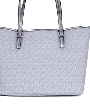 Michael Kors Jet Set Girls Print Medium Signature PVC Carryall Shoulder Tote Handbag (Bright White Multi) Michael Kors 