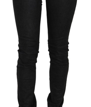 Costume National Black Low Waist Skinny Casual Denim Jeans Costume National 