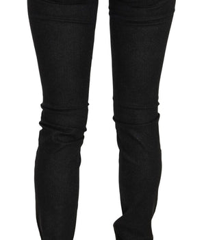 Costume National Black Low Waist Skinny Casual Denim Jeans Costume National 