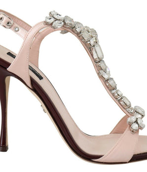 Dolce &amp; Gabbana Sandalias de tacón de aguja con adornos de cristal