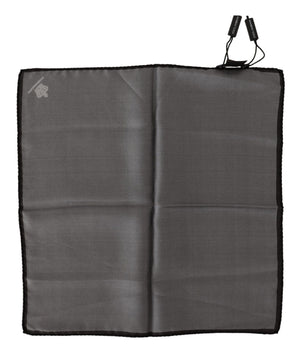 Dolce & Gabbana Elegant Silk Crown Print Handkerchief Dolce & Gabbana 