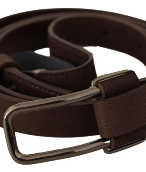 Costume National Brown WX Silver Metal Buckle Belt Costume National 
