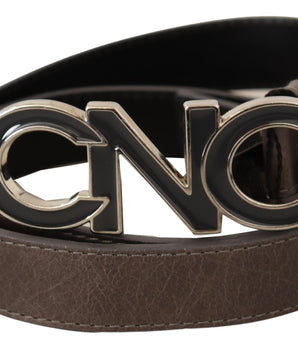 Costume National Brown Letter Logo Buckle Belt Costume National 