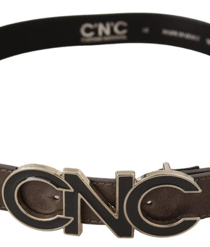 Costume National Brown Letter Logo Buckle Belt Costume National 