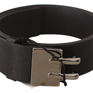 Custom National Elegant Black Leather Fashion Belt