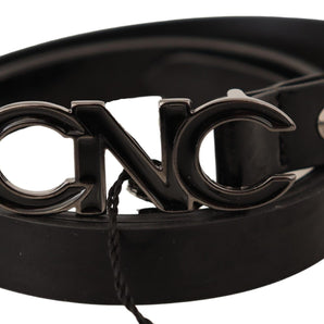 Cinturón de moda de cuero negro elegante nacional personalizado