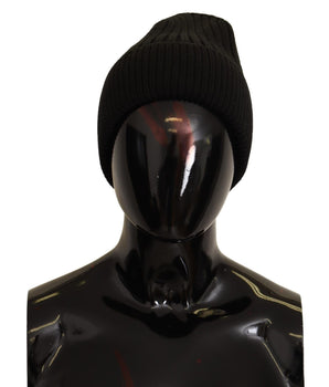 Dolce & Gabbana Black Wool Knit Women Winter Hat Dolce & Gabbana 