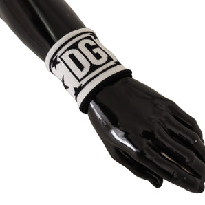 Dolce &amp; Gabbana Elegant Monochrome Wool Wristband Set