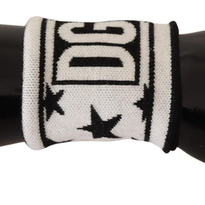 Dolce & Gabbana Elegant Monochrome Wool Wristband Set