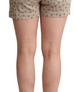 Dolce & Gabbana Beige Polka Dots Denim Cotton Stretch Shorts Dolce & Gabbana 