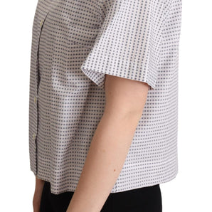 Dolce & Gabbana Elegant Polka Dots Collared Polo Top