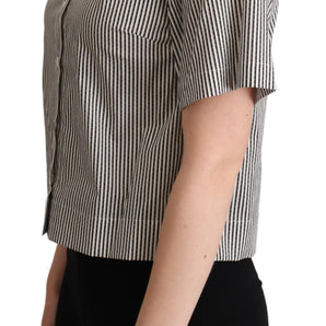 Dolce &amp; Gabbana Elegant Striped Cotton Polo for Women