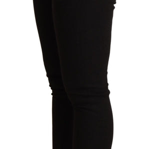 Dolce &amp; Gabbana Elegant Mid-Waist Skinny Black Jeans