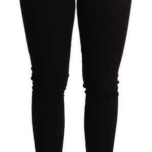 Dolce &amp; Gabbana Elegant Mid-Waist Skinny Black Jeans