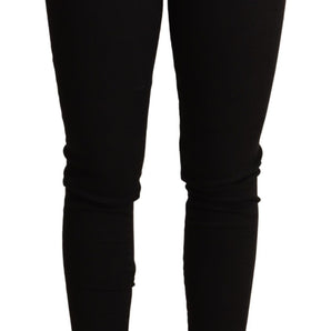 Dolce &amp; Gabbana Elegant Black Mid-Waist Skinny Jeans