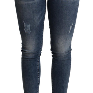 Dolce & Gabbana Elegant Mid Waist Skinny Blue Jeans