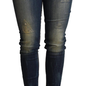 Dolce & Gabbana Elegant Slim-Fit Dark Blue Skinny Jeans