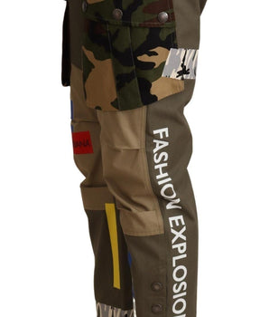 Dolce & Gabbana Green Military Cargo Trouser Cotton Pants Dolce & Gabbana 