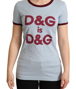 Dolce & Gabbana Blue Crewneck D&G Top T-shirt Dolce & Gabbana 