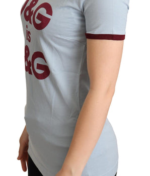 Dolce & Gabbana Blue Crewneck D&G Top T-shirt Dolce & Gabbana 