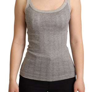 Dolce &amp; Gabbana Chic Sleeveless Gray Tank Top