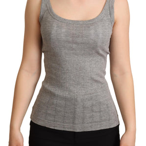 Dolce & Gabbana Elegant Sleeveless Gray Tank Top