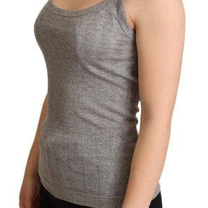 Dolce &amp; Gabbana Elegant Sleeveless Gray Tank Top