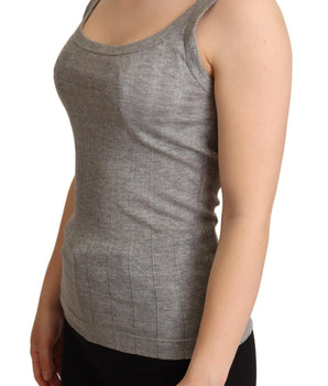 Dolce & Gabbana Gray Cotton Modal Canotta Tank Top T-shirt Dolce & Gabbana 