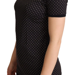 Dolce & Gabbana Polka Dotted Black Short Sleeve Crewneck Top