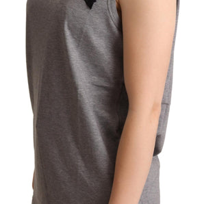 Dolce & Gabbana Elegant Gray Cotton Jersey Sleeveless Tank